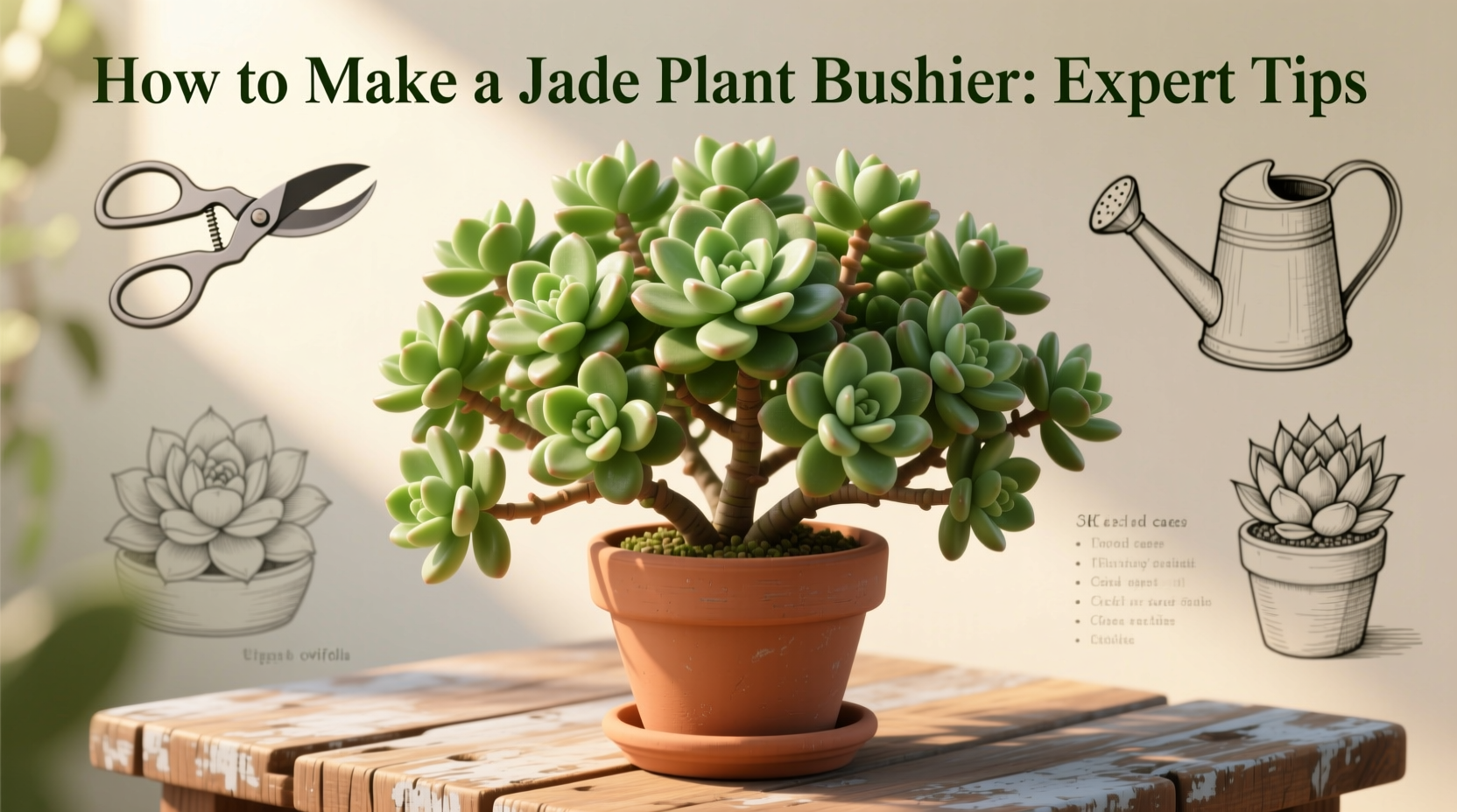 how to make jade plant bushier