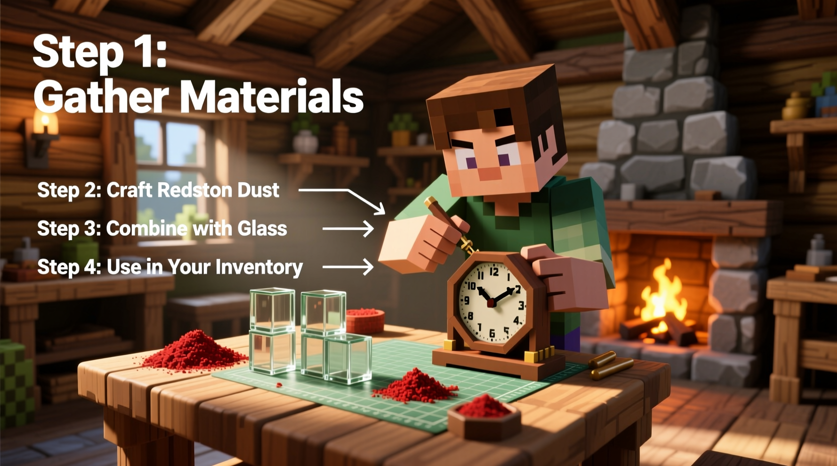 mastering minecraft a step by step guide to crafting and using clocks effectively
