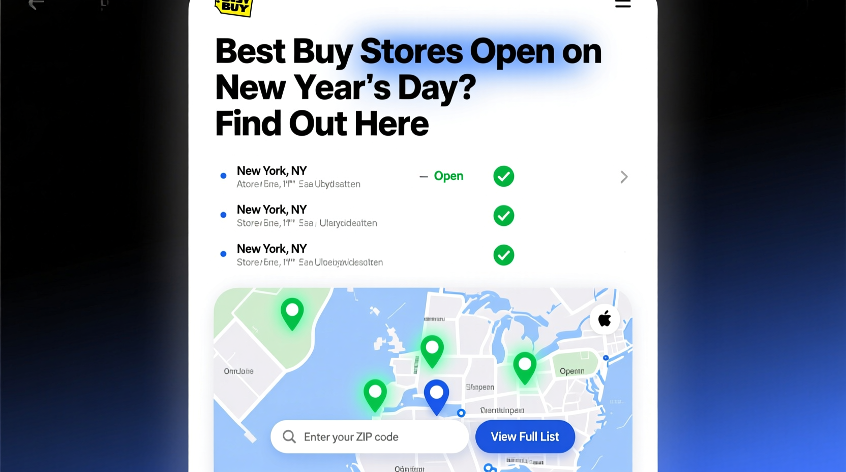 are best buy stores open on new year day
