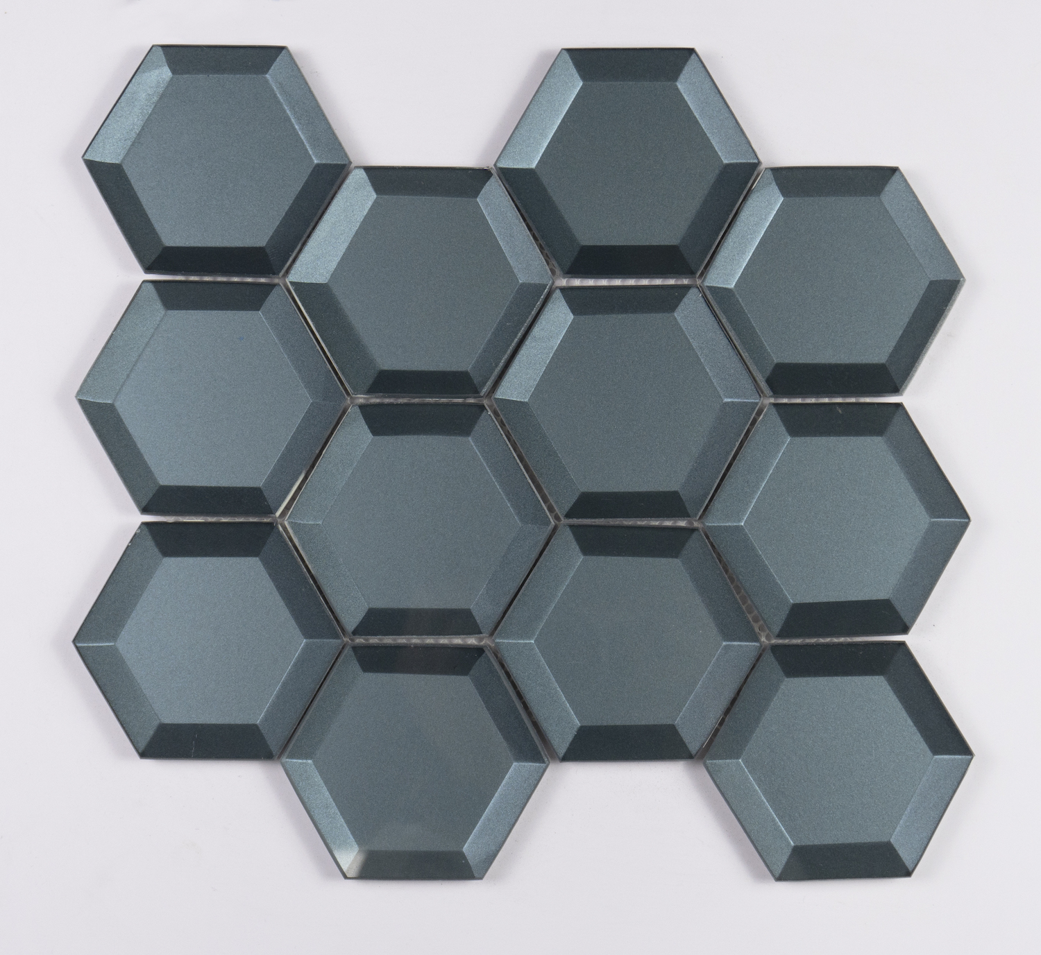 Pure Glass Mosaics Blue Color 8mm Thickness Cube 3D Glass Mosaic