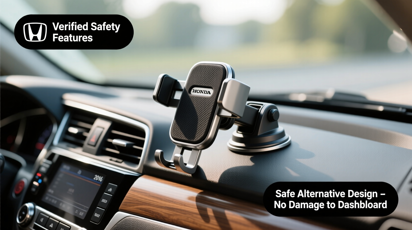 2016 civic dashboard mount safety