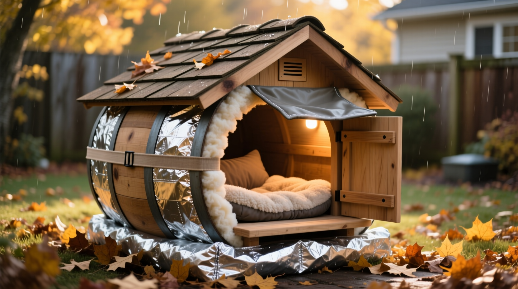 effective methods to insulate a barrel cat house for cozy and warm shelter