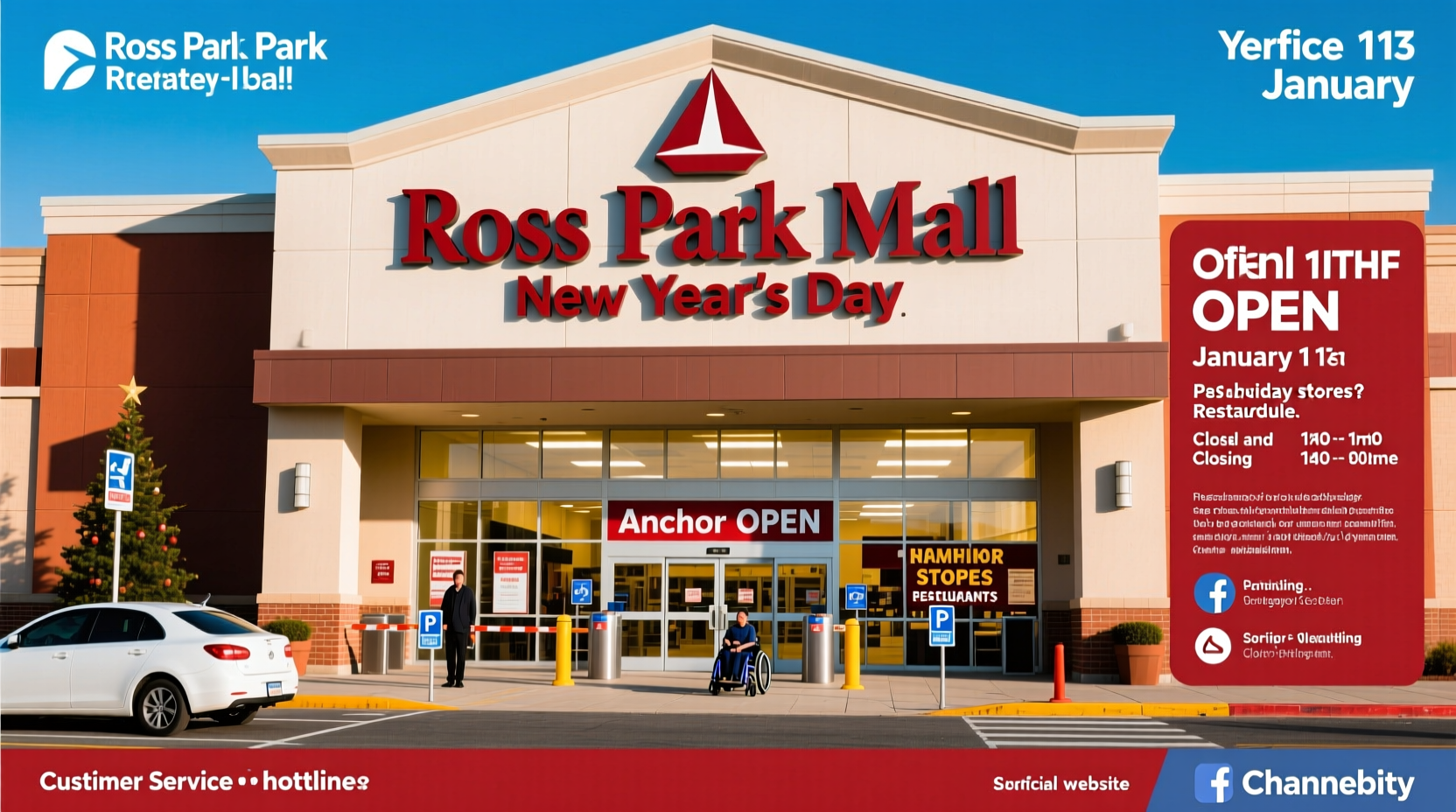 is ross park mall open on new years day