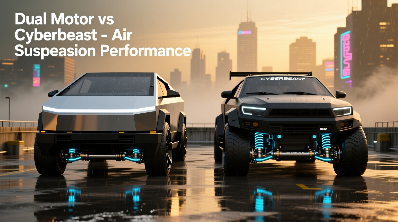 Structural Spring Factor Cybertruck Air Suspension Comparison: Dual Motor vs. Cyberbeast