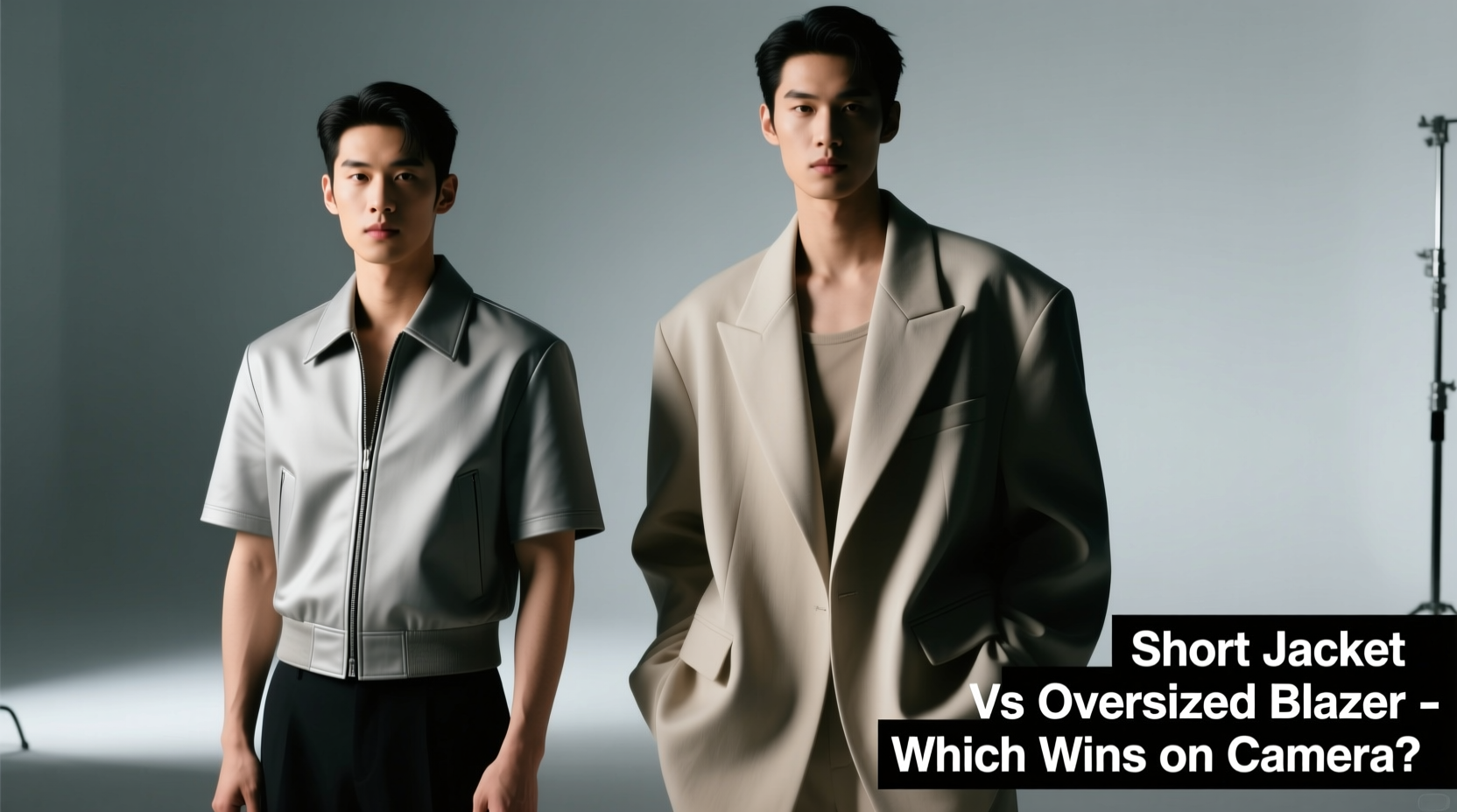 short jacket vs oversized blazer which one actually looks better on camera