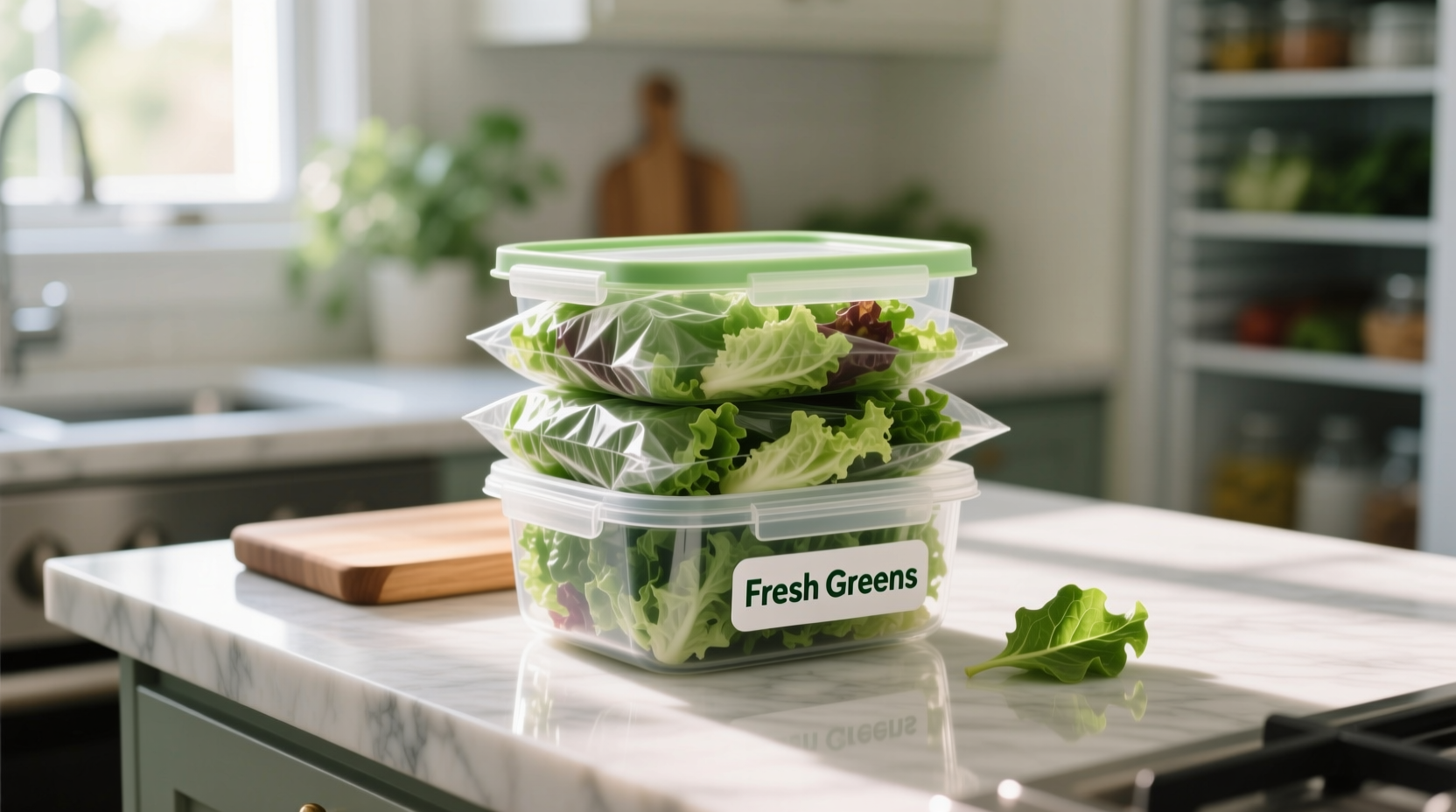 how to store bagged salad leaves