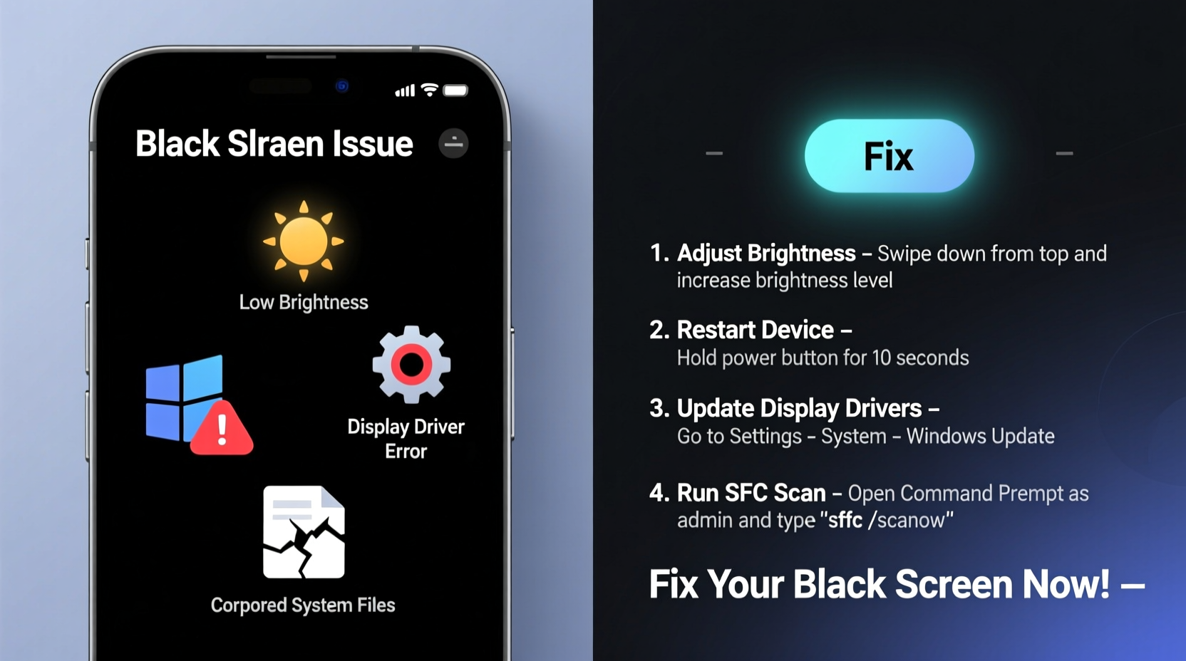 why is my screen background black causes and how to fix it