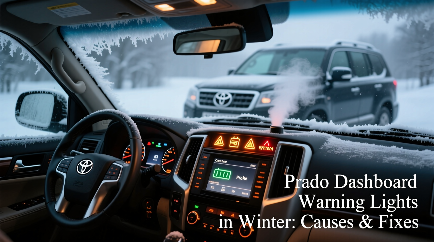 prado dashboard warning lights winter