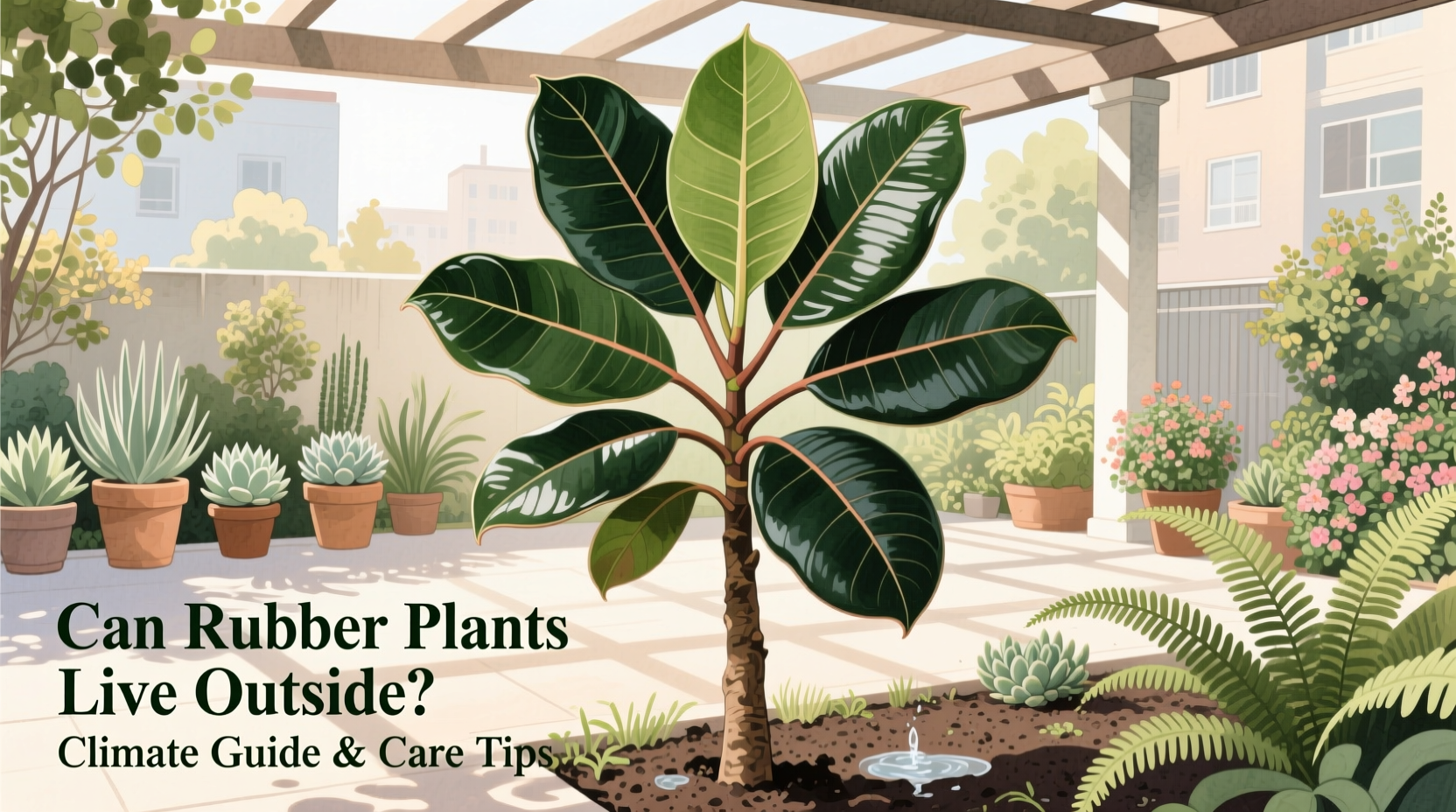 can rubber plants live outside