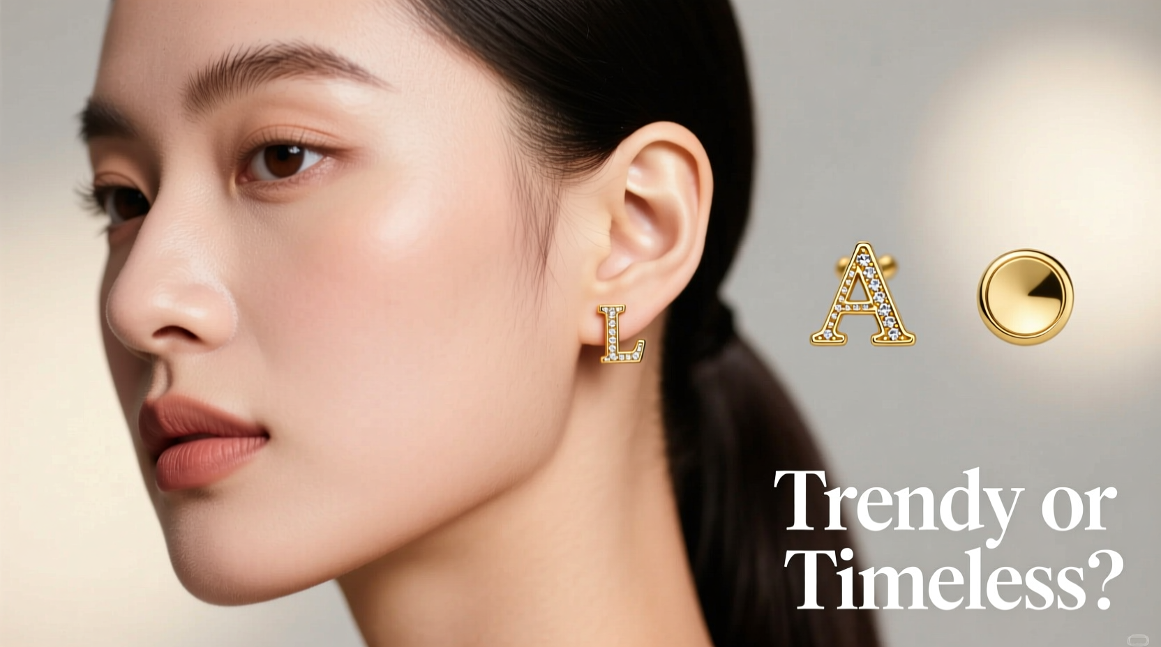 letter studs vs regular studs are initial earrings still trendy or kinda basic now