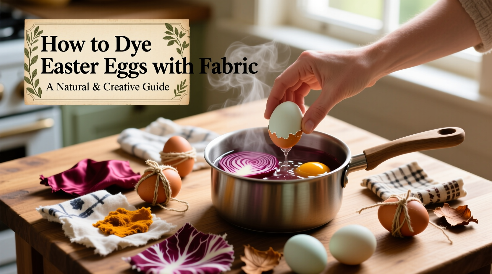 how to dye easter eggs with fabric