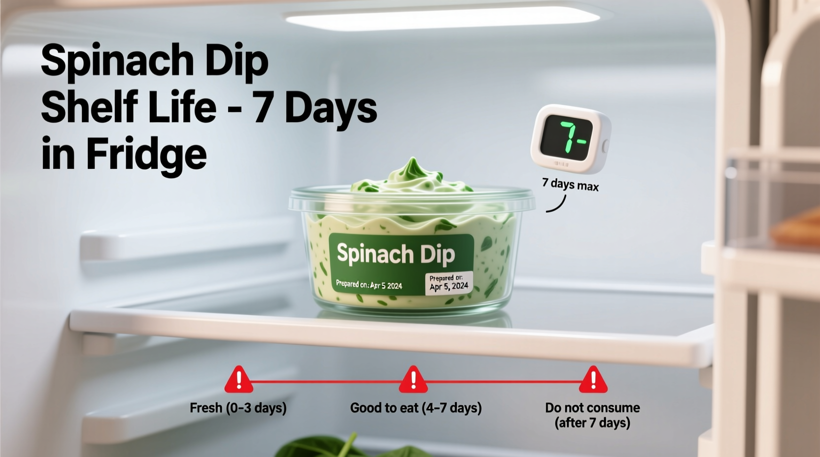Spinach Dip Fridge Life: 3-4 Days for Safety