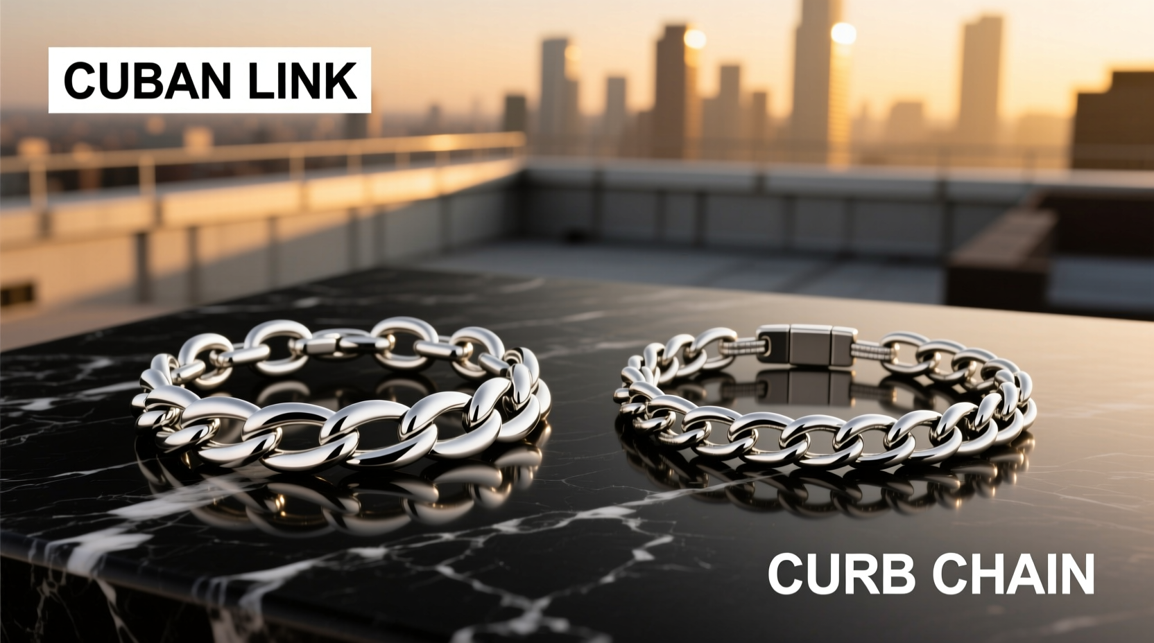 cuban link vs curb chain which bracelet style is trending right now