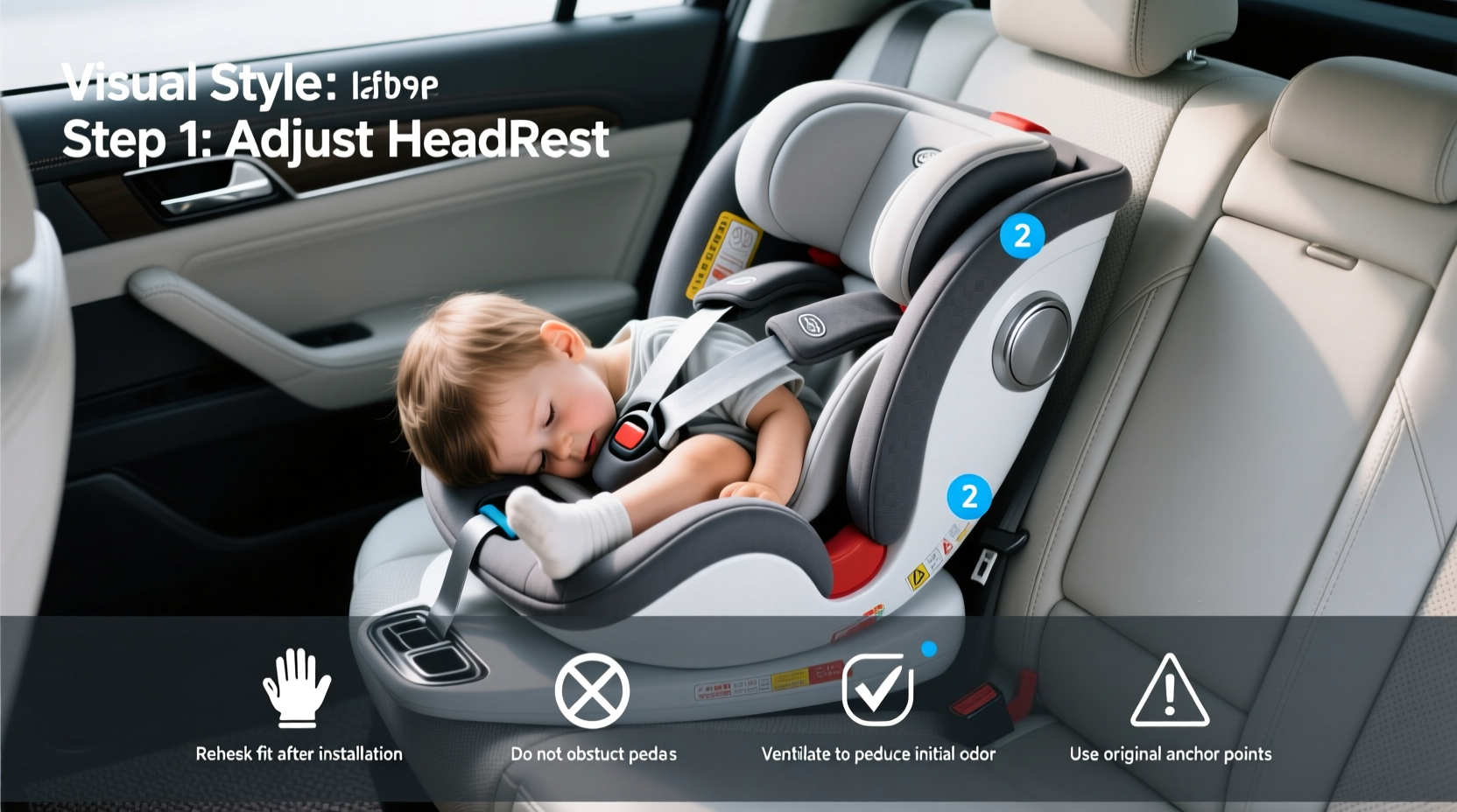child's head flops forward in car seat