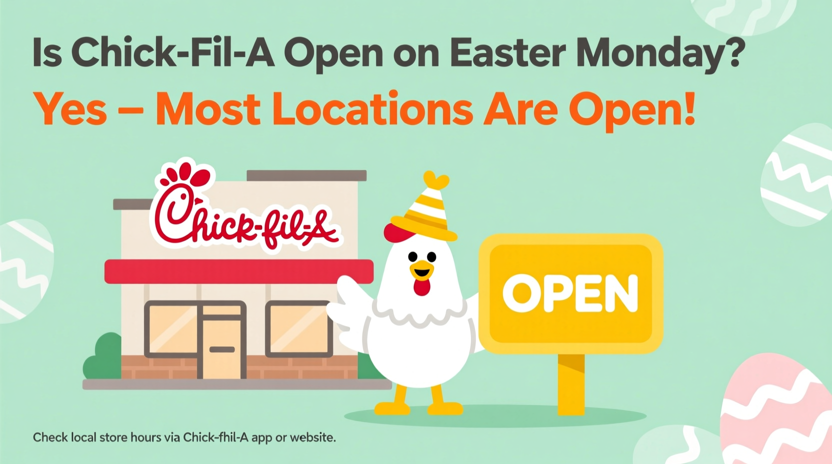 is chick fil a open on easter monday