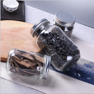 round shape honey glass jam jar food storage preserve honey glass jar Glass storage Jar