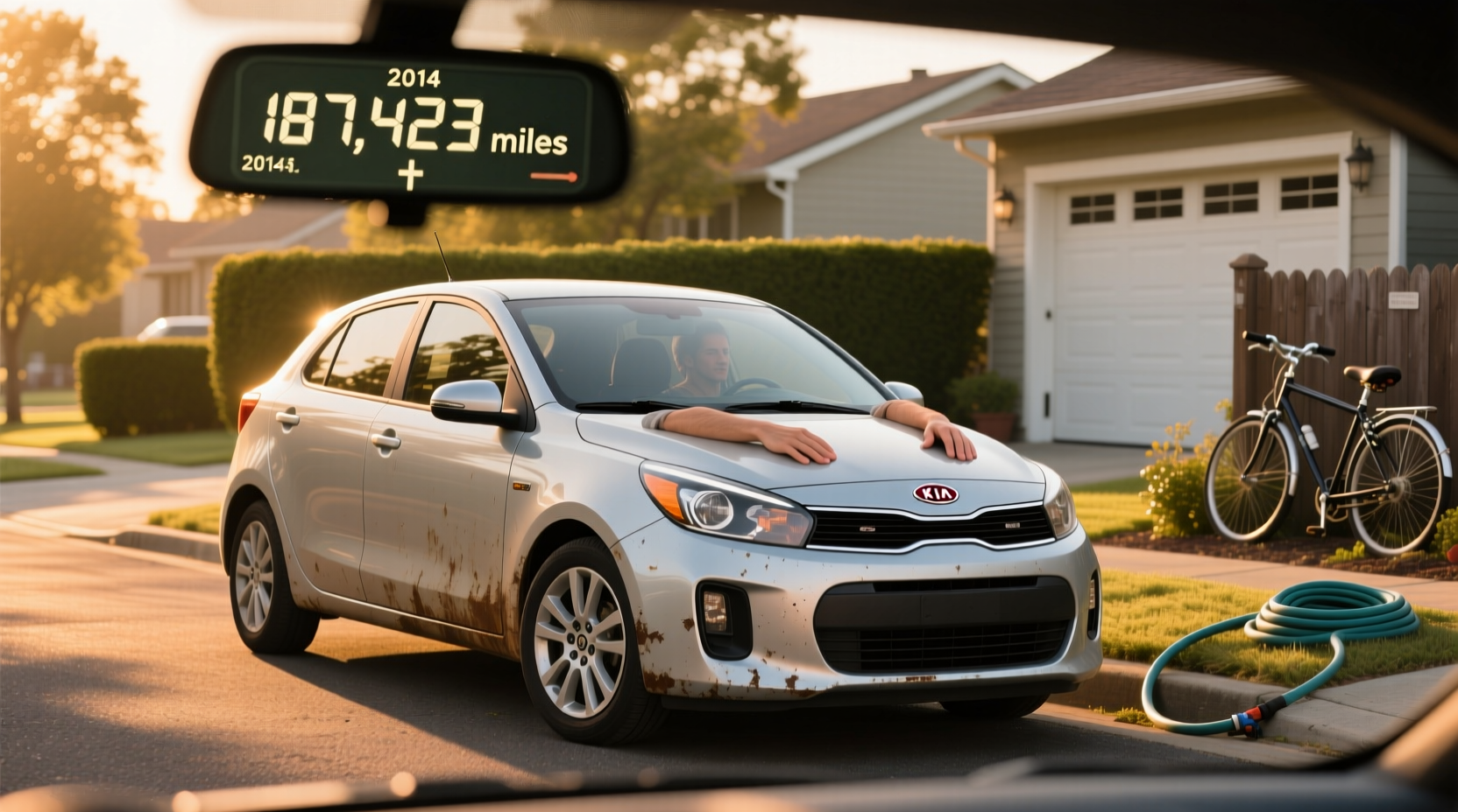 2014 Kia Rio hatchback shown in profile view