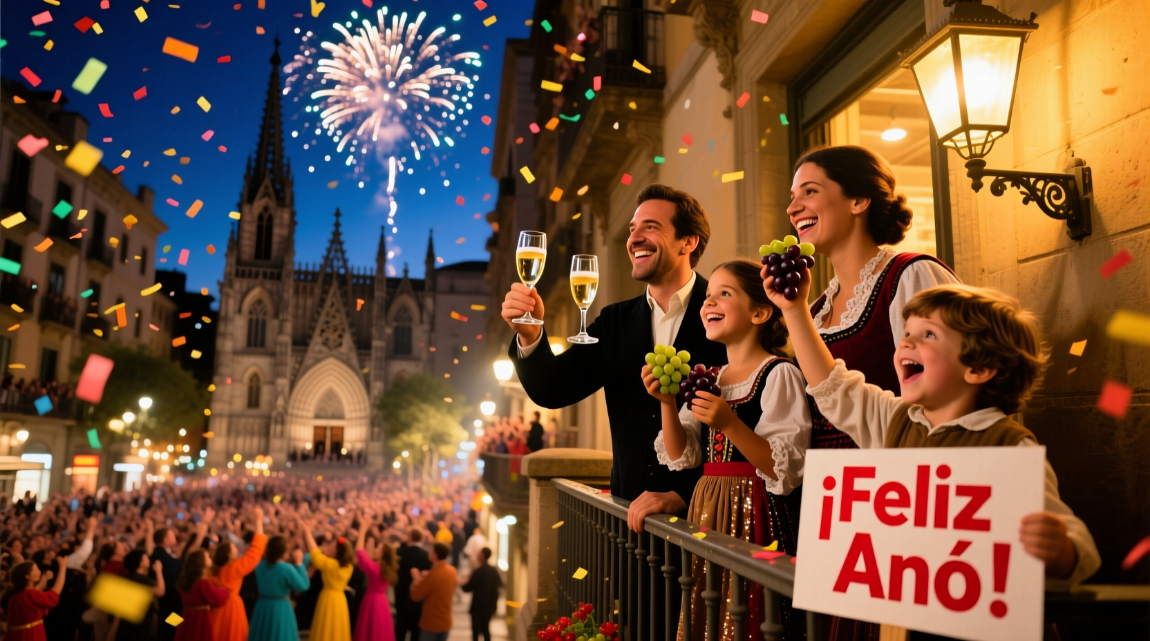 how do they celebrate the new year in spain