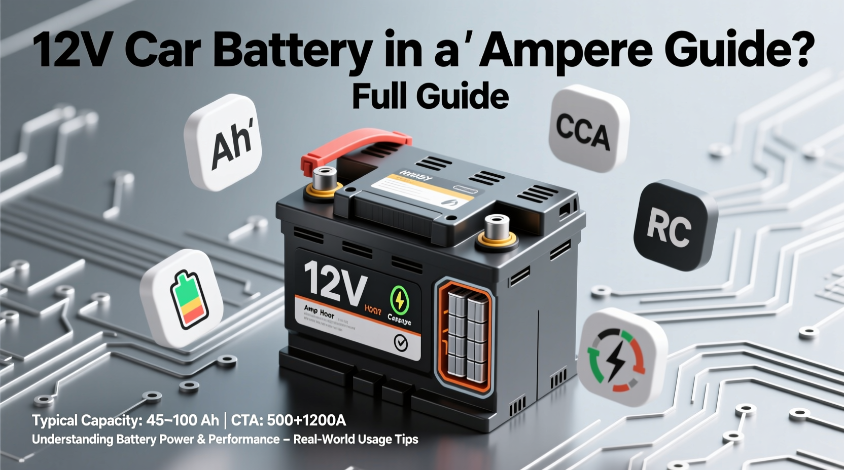 how many amperes in 12 volts car battery