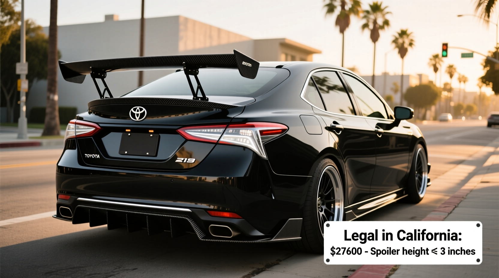 camry 2019 spoiler california law