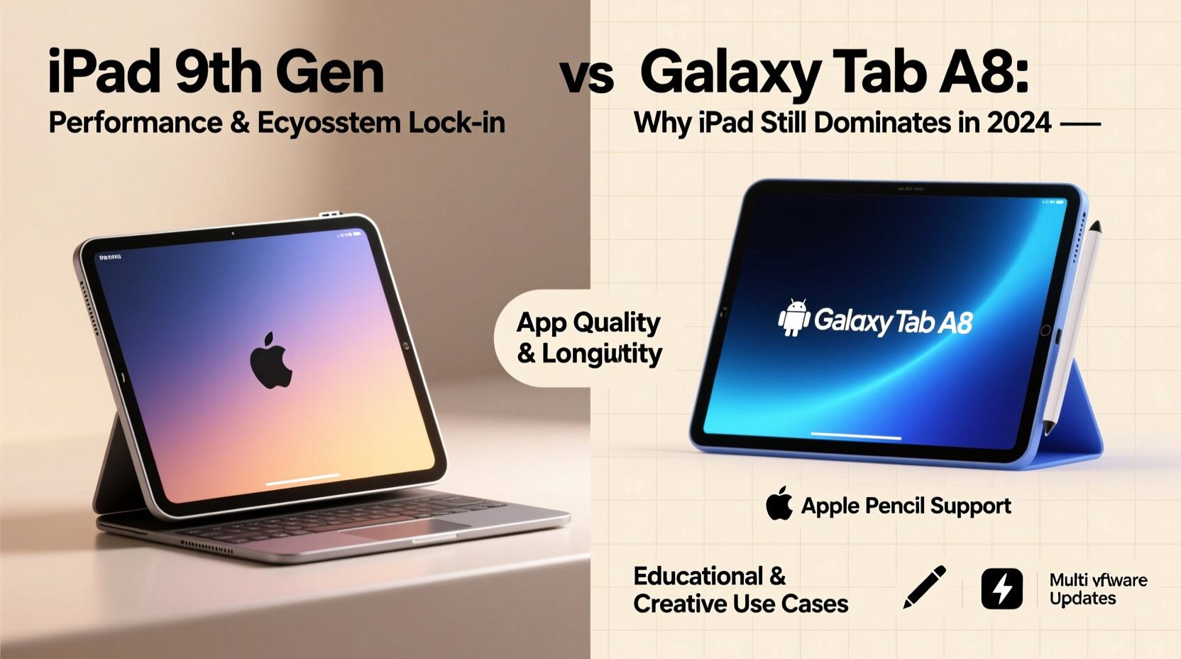 ipad 9th gen vs galaxy tab a8 why are people still buying ipads in 2024