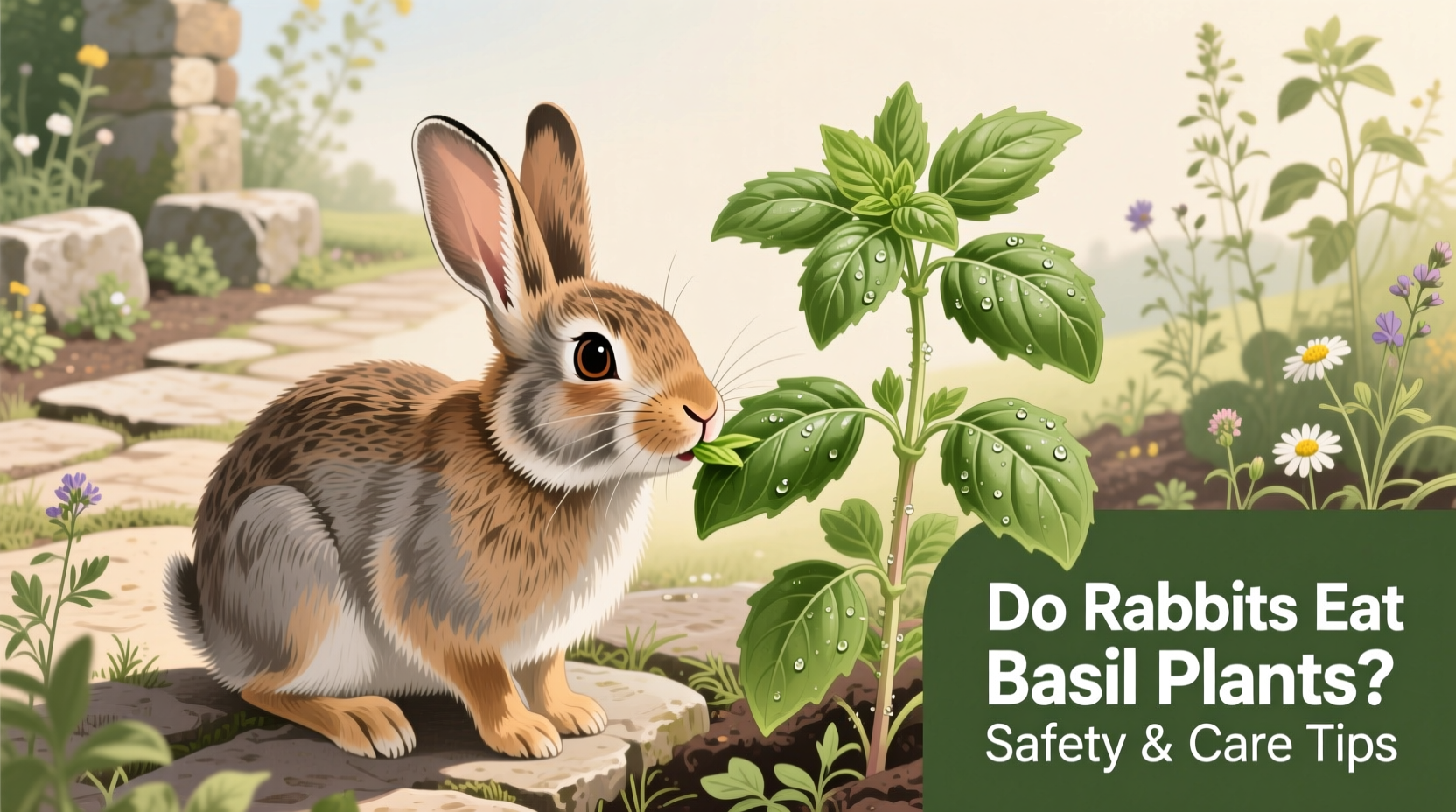 do rabbits eat basil plants