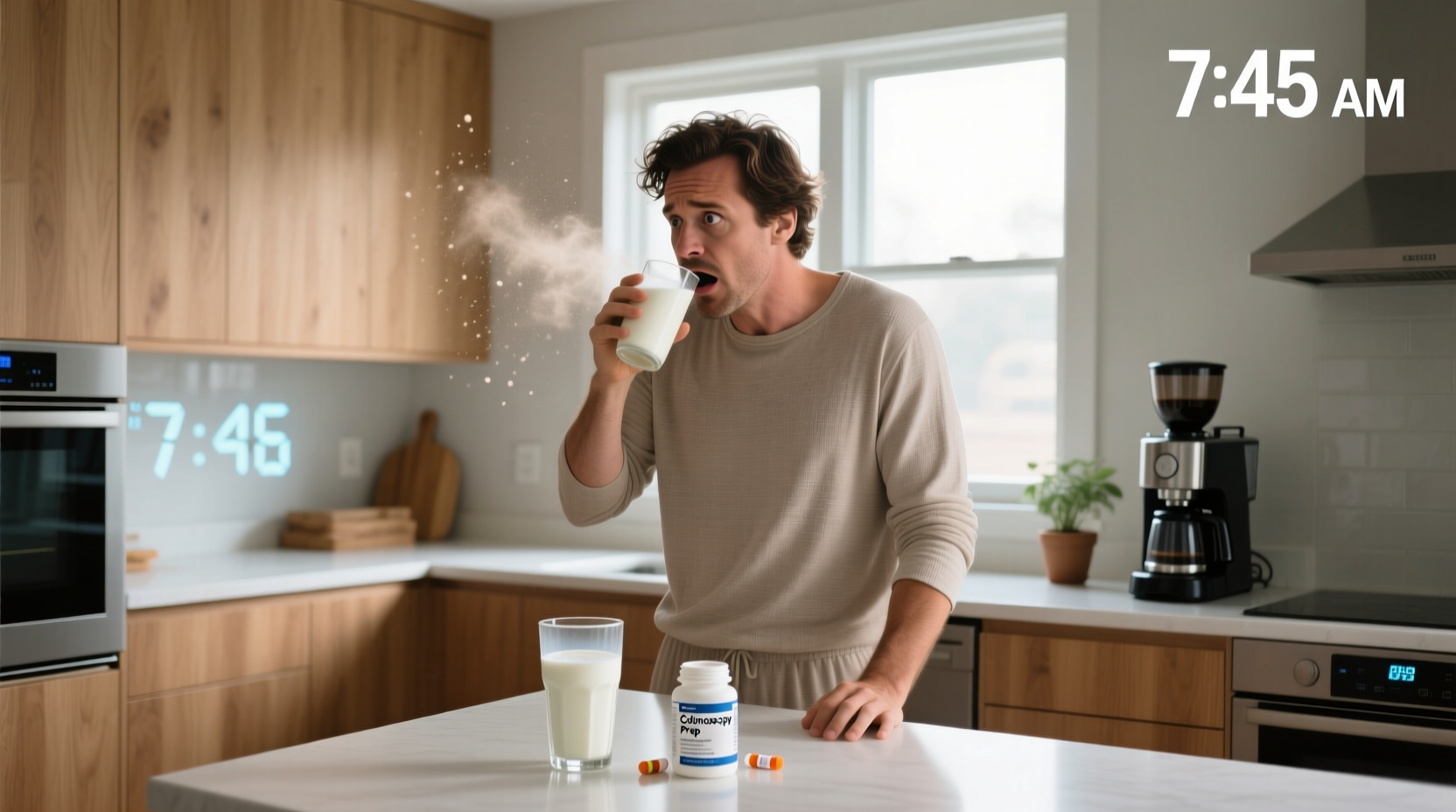 accidentally drank milk before colonoscopy what to do