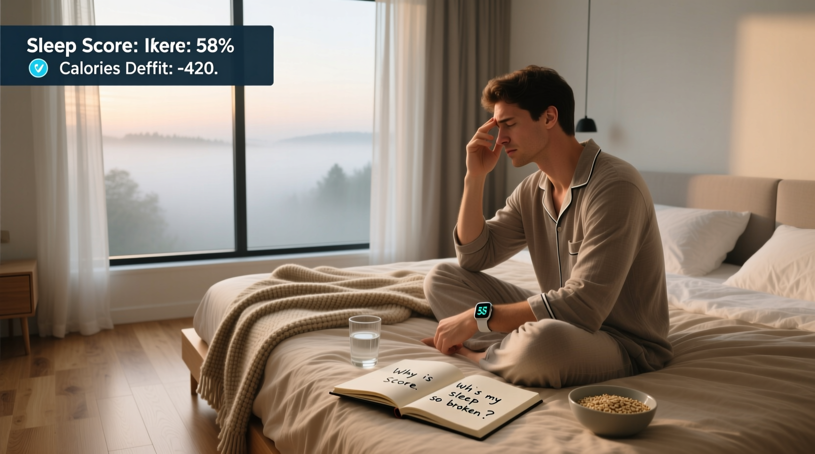 why is my sleep broken on a calorie deficit 