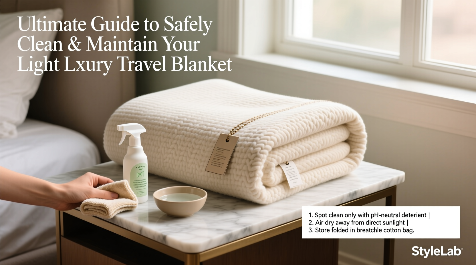 ultimate guide how to safely clean and maintain your light luxury travel blanket