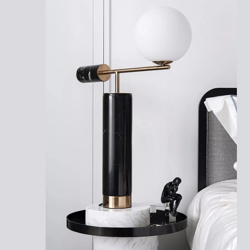 Postmodern personality marble table lamp living room bedroom hotel  table lamp
