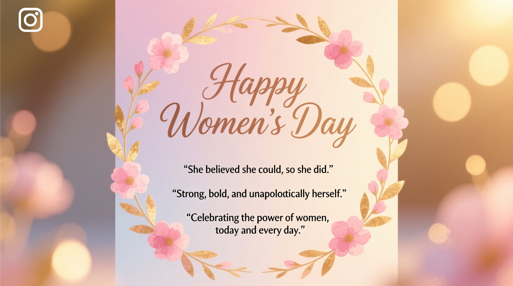 happy womens day caption for instagram