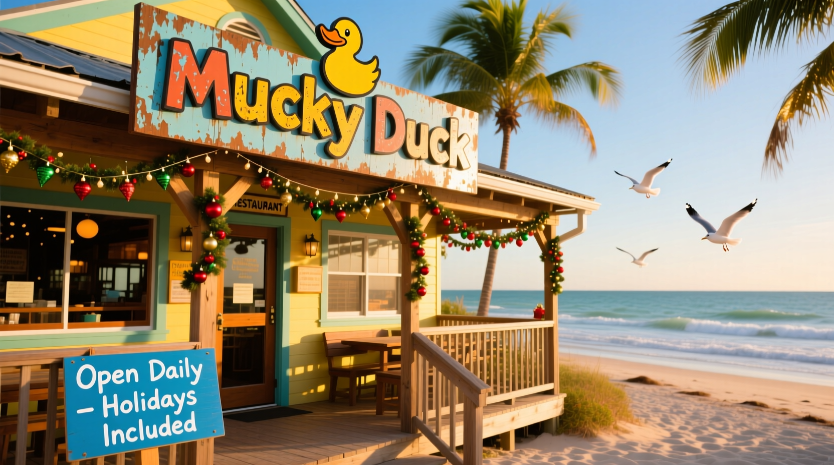 Is the Mucky Duck on Captiva Open During Holidays?