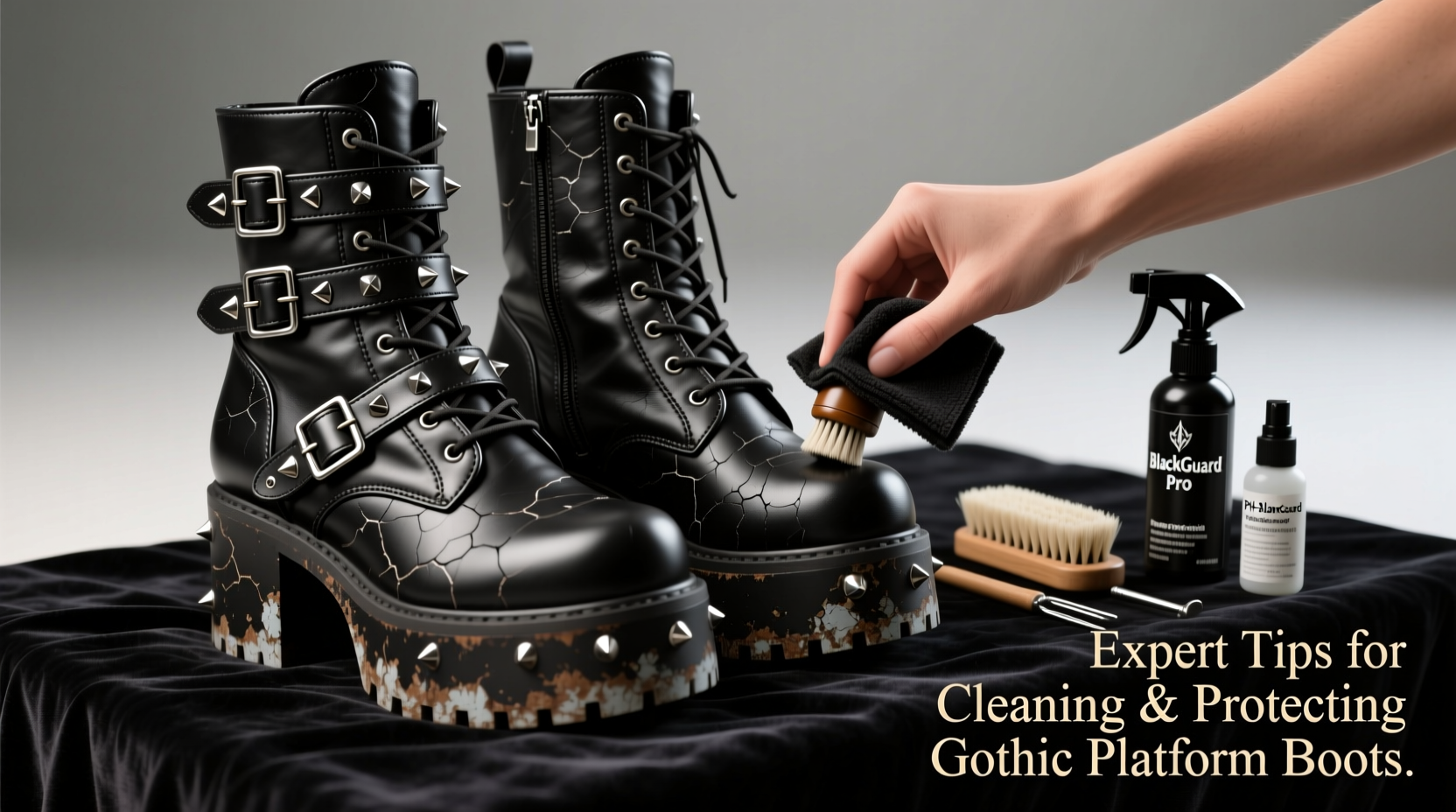 expert tips for effectively cleaning and protecting gothic platform boots