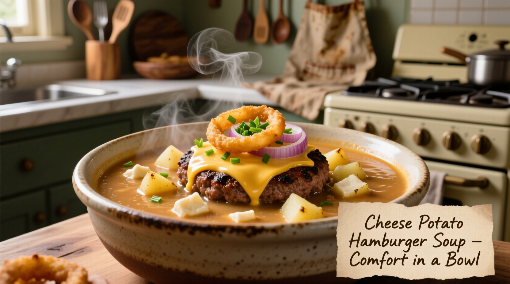 cheese potato hamburger soup