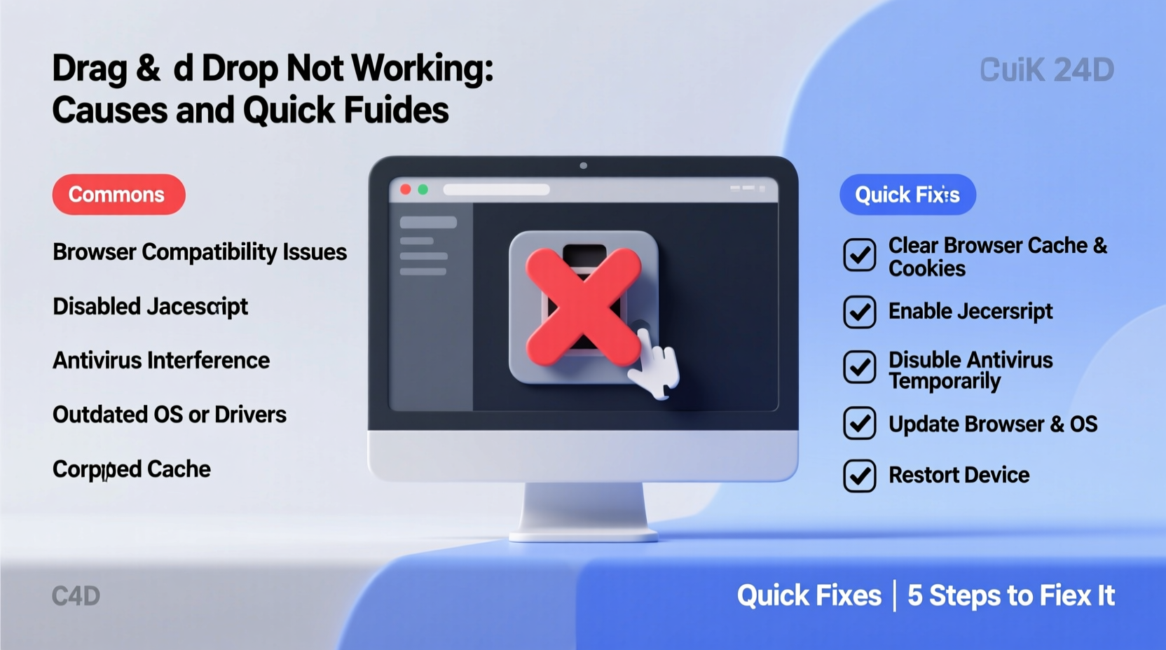 drag and drop not working causes and quick fixes