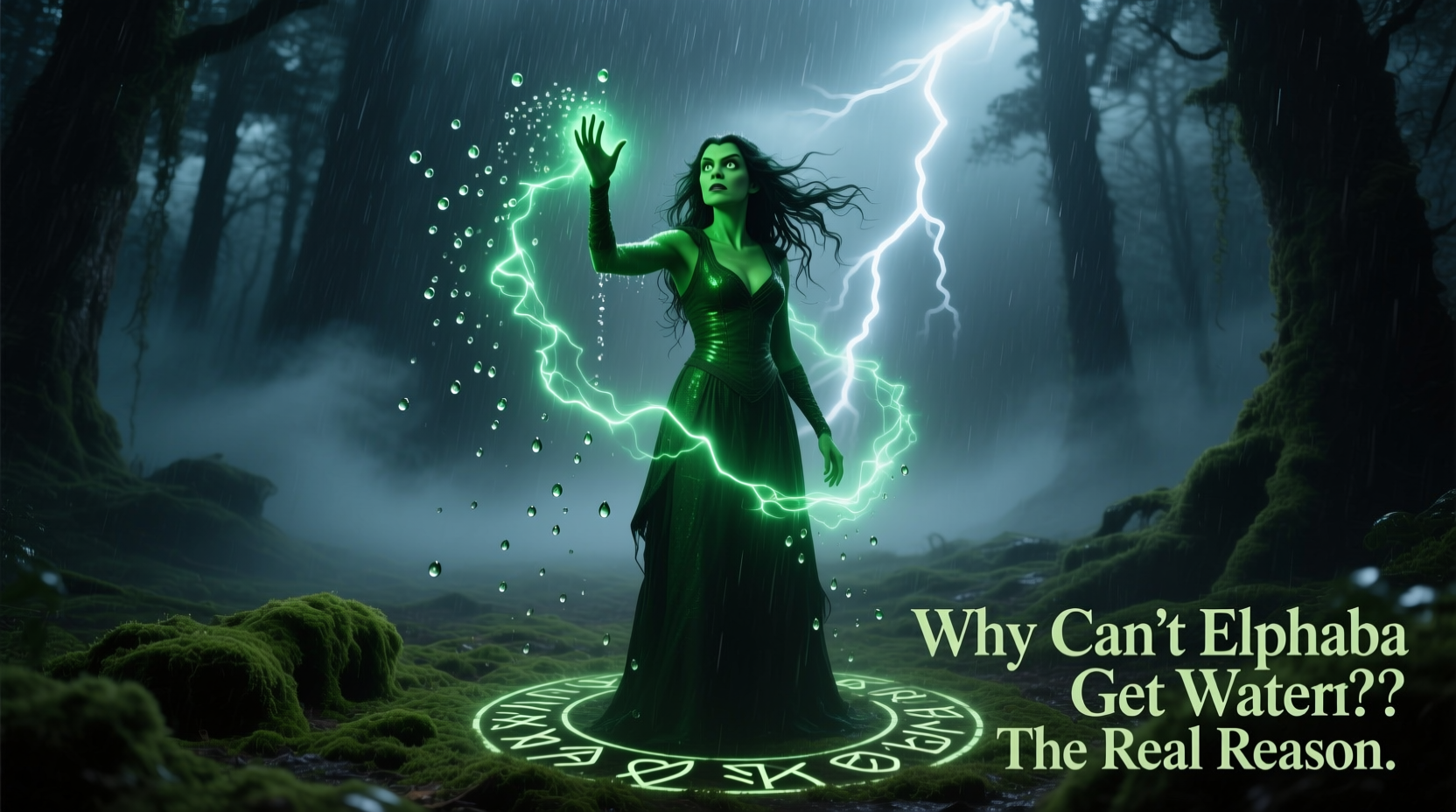 why cant elphaba get wet in wicked the real reason