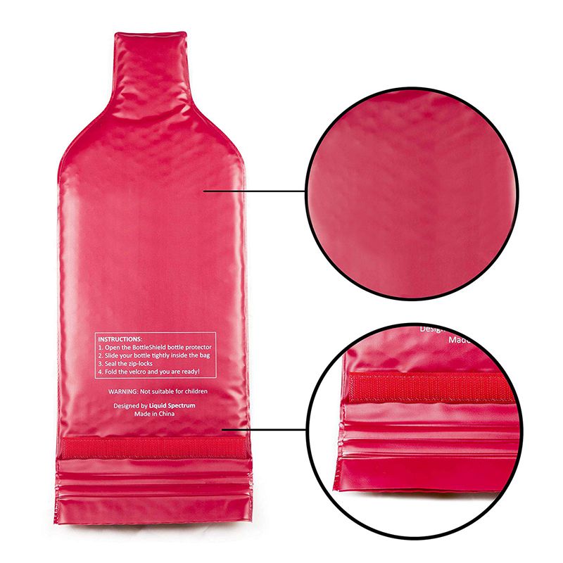 Waterproof pvc bubble ice wine skin handle bags bottle protective tote bags