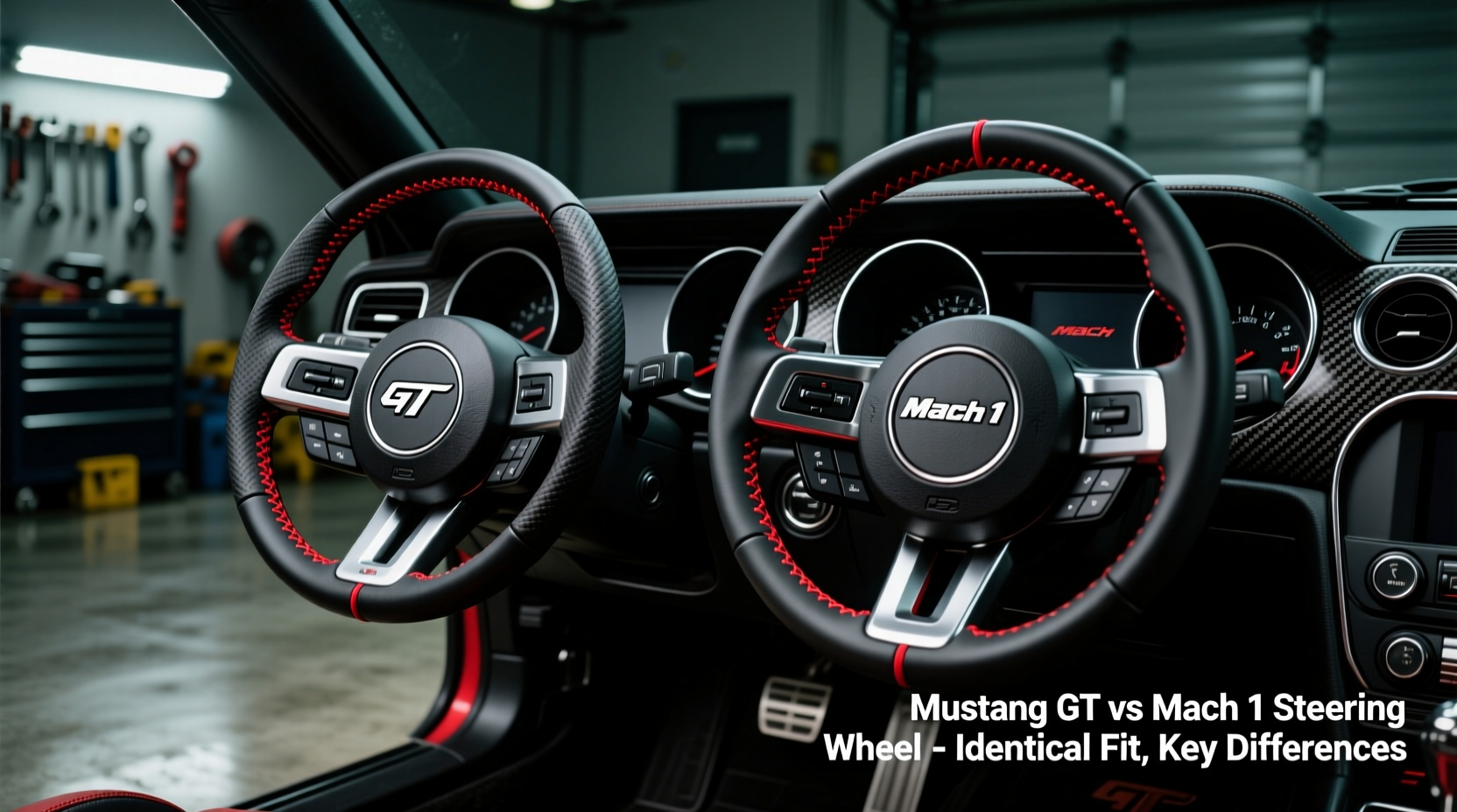 mustang gt vs mach1 steering wheel