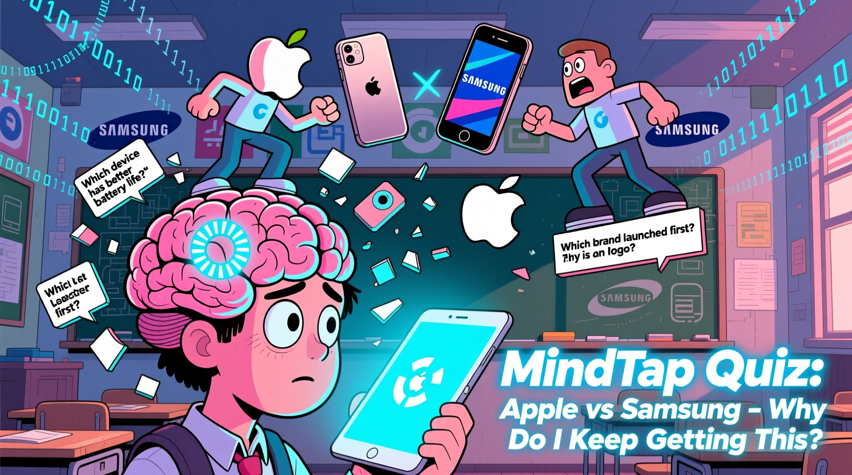 apple vs samsung why is my mindtap video quiz always about them