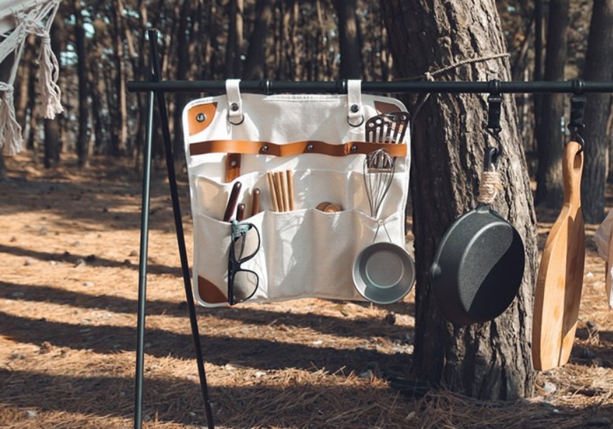 Camping Geschirr Organizer Tasche - Wasserdichte 600D Oxford Aufbewahrung Für Besteck & Utensilien