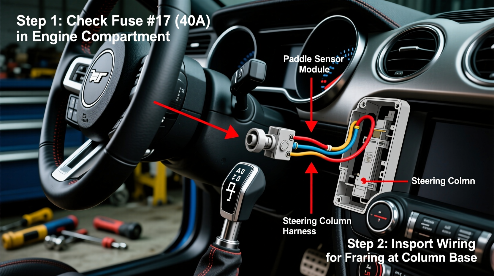 mustang paddle shifters not working