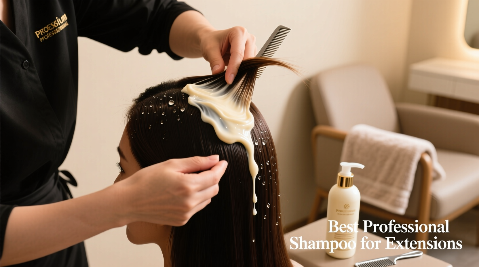 effective care with the best professional shampoo for extensions