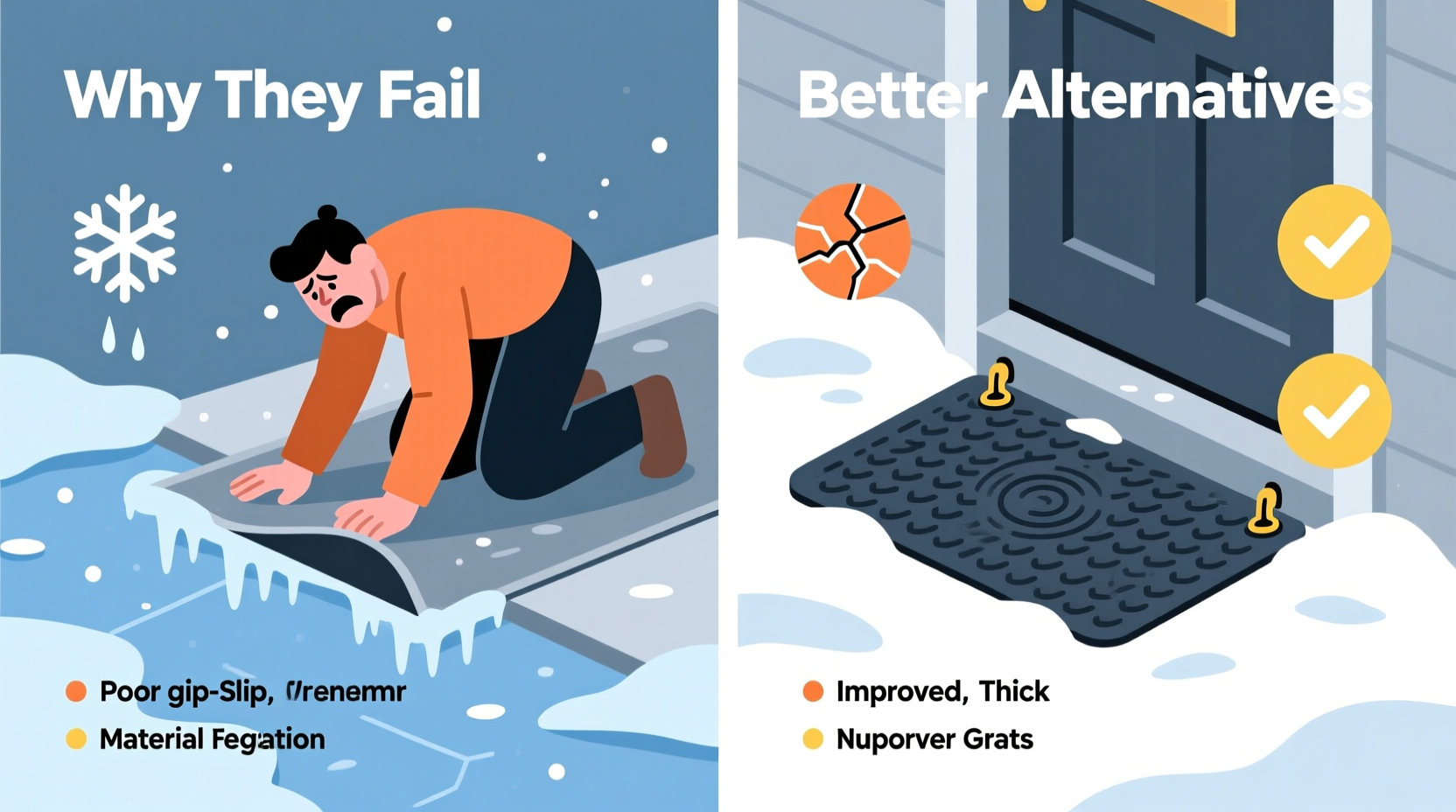Winter Universal Mats Slip: Why They Often Fail & Better Alternatives
