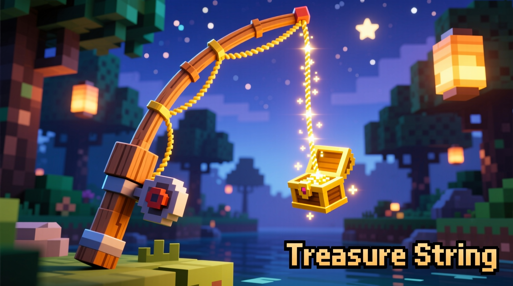 Minecraft fishing rod catching string as treasure item