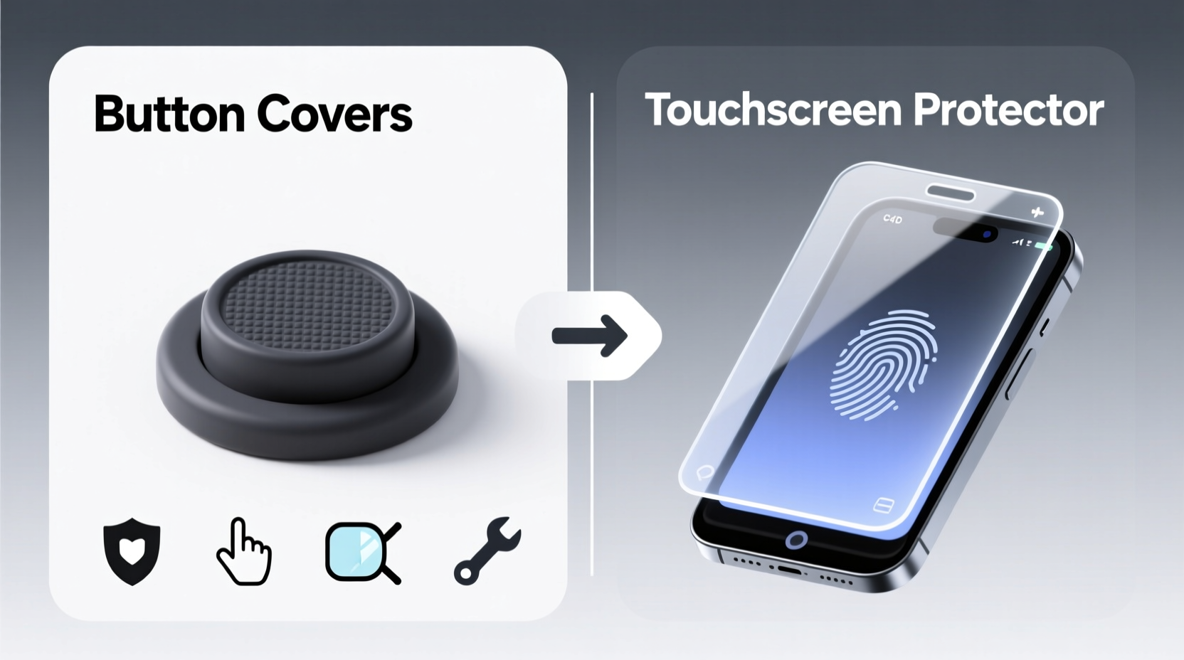 button covers vs touchscreen protector