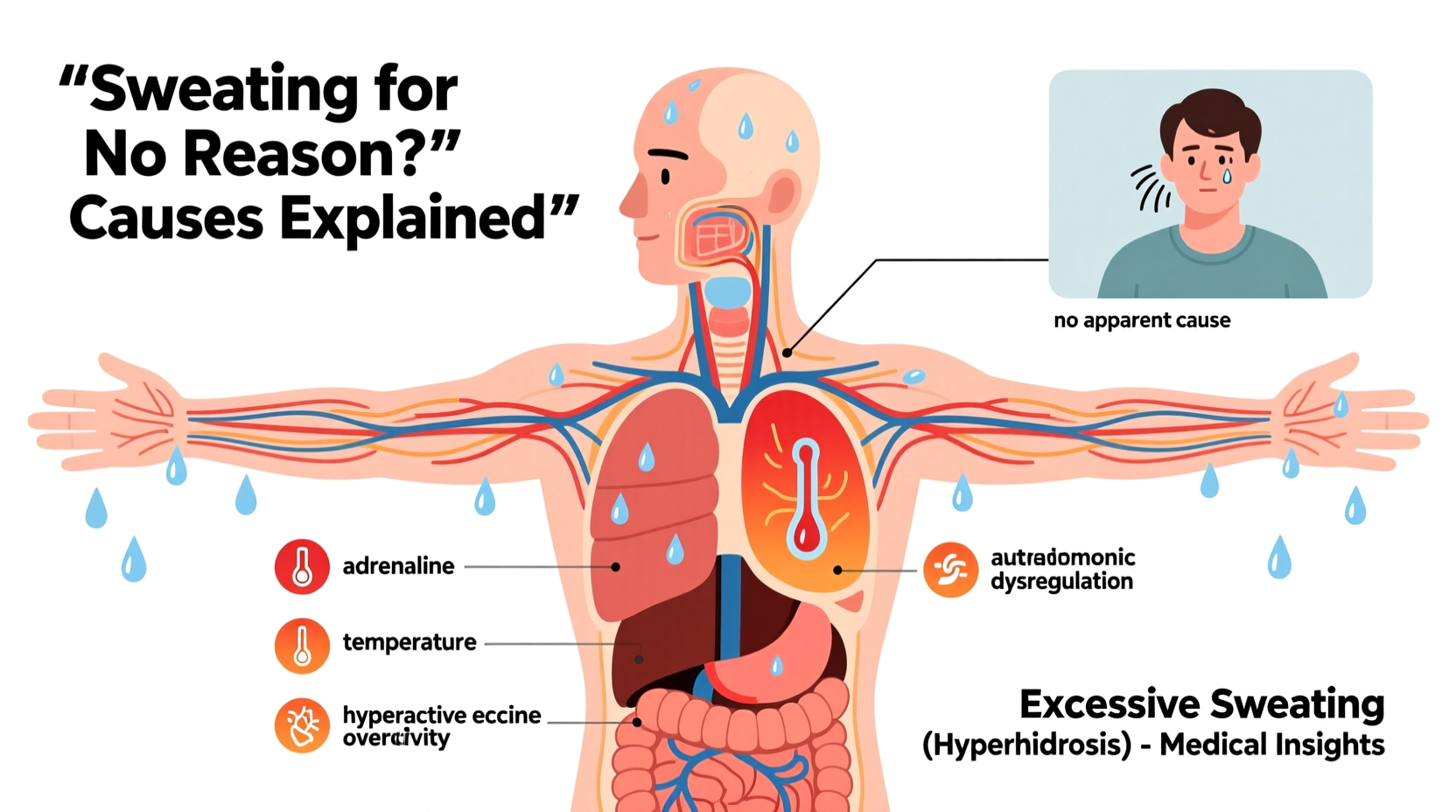 sweating for no reason causes of excessive sweating explained