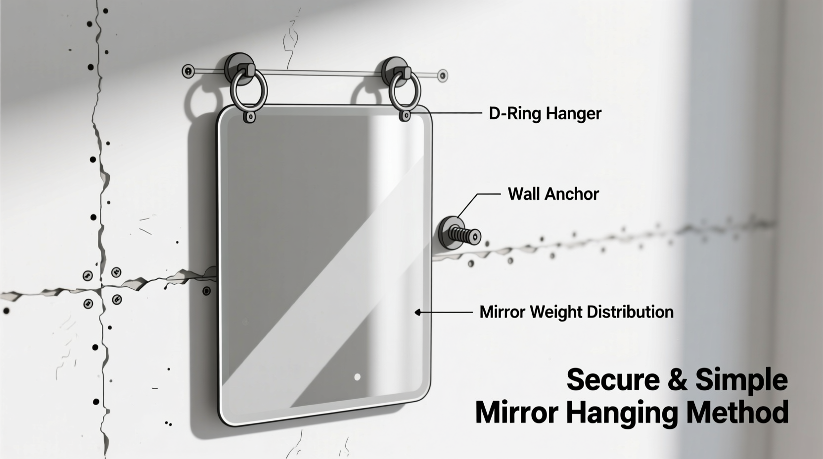 simple and secure the best way to hang a mirror on the wall