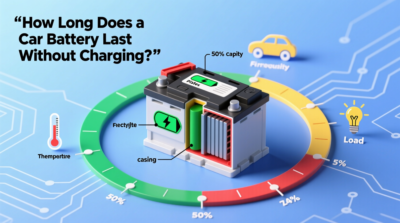 how long does a car battery last without charging