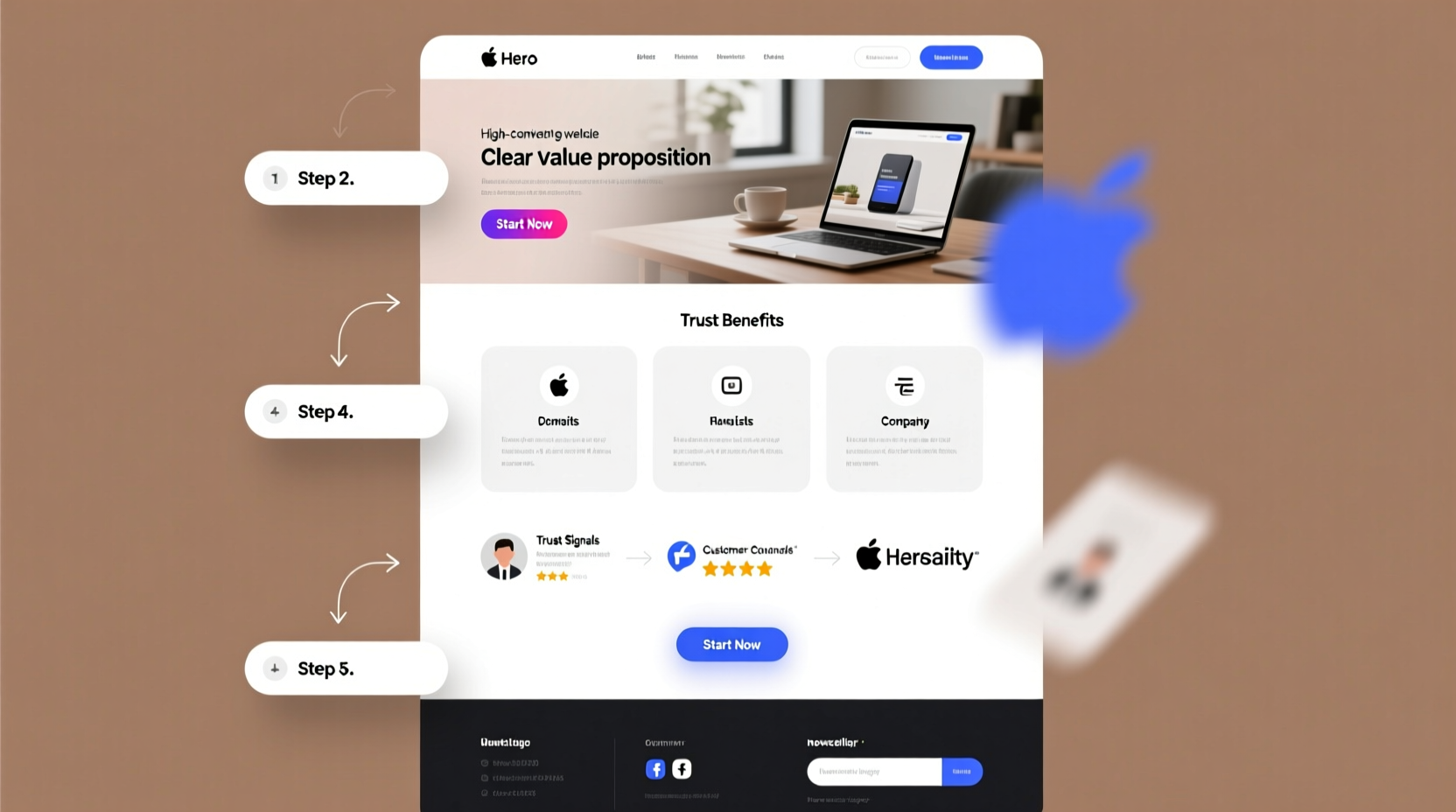 step by step guide to making an effective business webpage that converts visitors