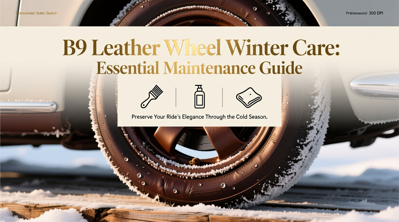 b9 leather wheel winter care